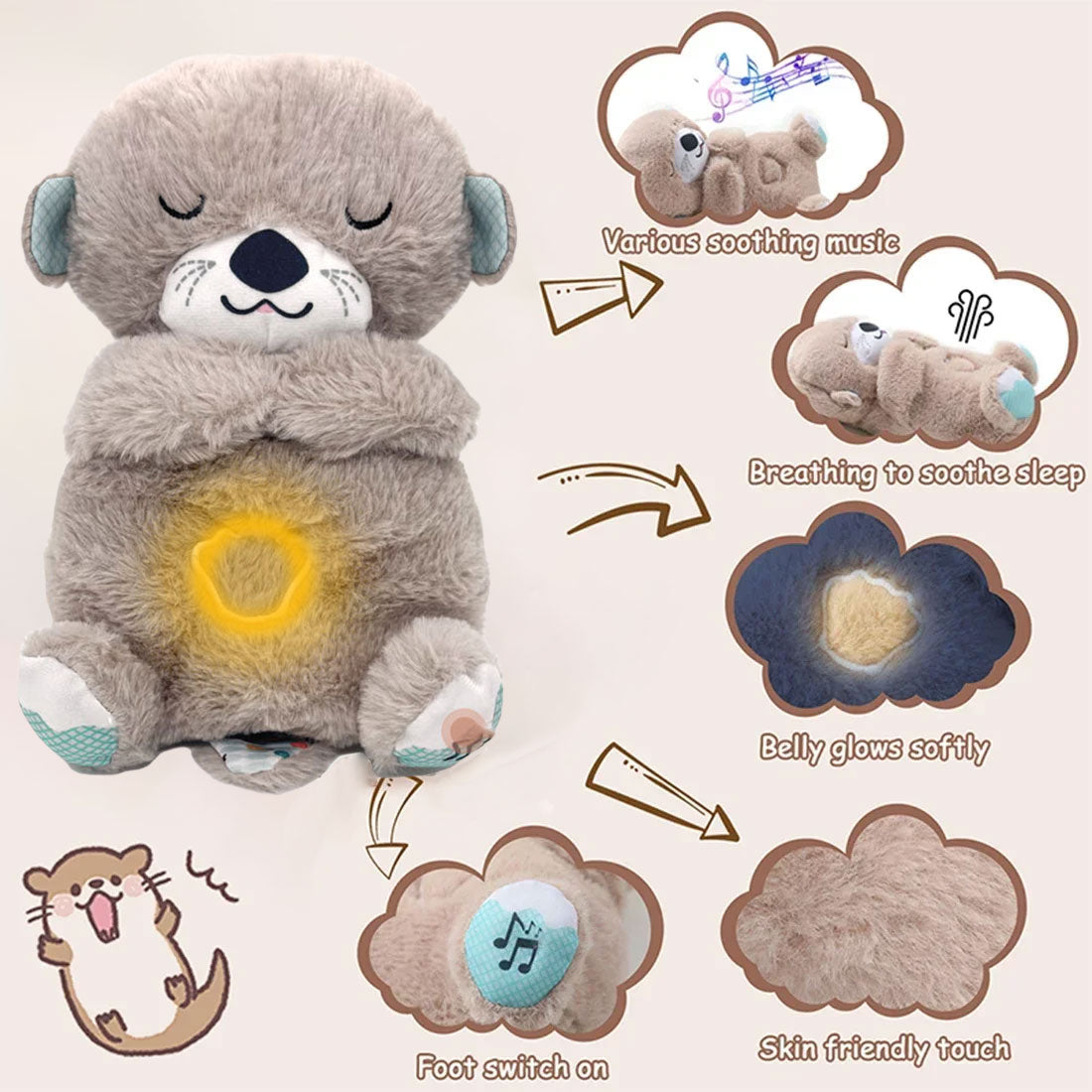 PUREZZA™-OTTER BREATHING TEDDY BEAR